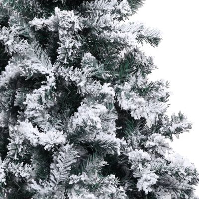 vidaXL Umetna osvetljena novoletna jelka s snegom zelena 300 cm PVC