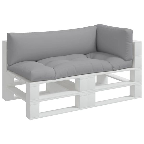 vidaXL Blazine za palete 3 kosi sivo blago