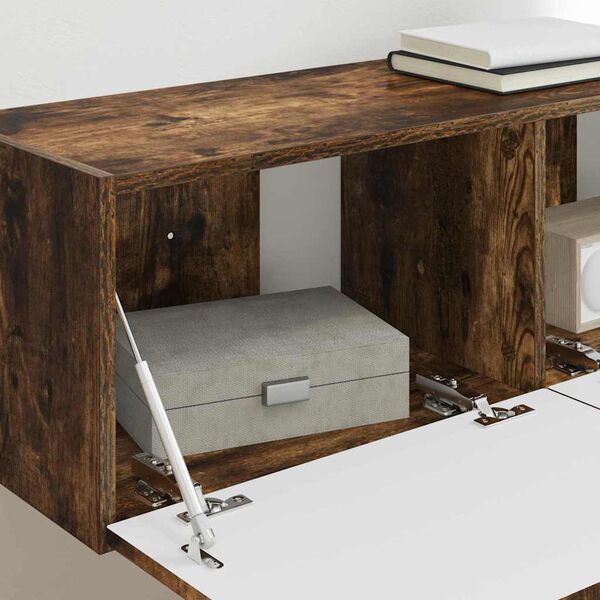 vidaXL TV stenska omara 2 pcs Dimljeni oreh 60 x 31 x 29.5 cm