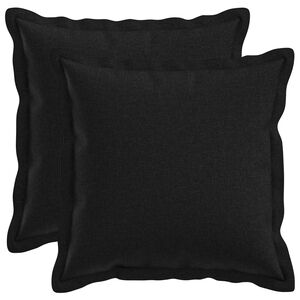 vidaXL Prevleka za blazino 2 pcs HOUTEN Črna 30 x 30 cm Lažni lanu