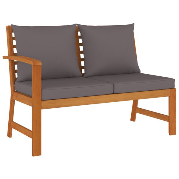 vidaXL Vrtna jedilna garnitura 4-delna z blazinami trden akacijev les