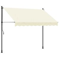 vidaXL Zložljiva tenda krem 250x150 cm tkanina in jeklo