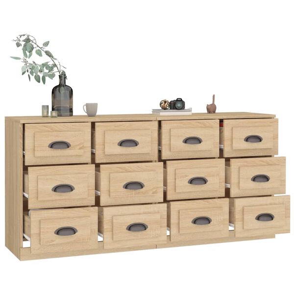 vidaXL Komoda 2 kosa sonoma hrast inženirski les