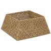 vidaXL Ovratnik za božično drevo Kvadrat Naravna 60 x 60 x 28 cm