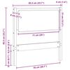 vidaXL Vzglavje Drugo Rjava 80 cm Trdna borovina