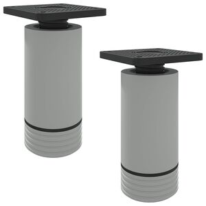 vidaXL Kosi pohi&scaron;tva Prilagodljiva 2 pcs Bela 64 x 64 x 100 mm PP