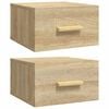 vidaXL Stenska nočna omarica 2 kosa sonoma hrast 35x35x20 cm