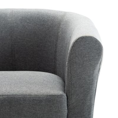 vidaXL Naslanjač in stolček 2-delni komplet svetlo sivo blago