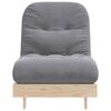vidaXL Futon z ležiščem 70x206x11 cm trdna borovina