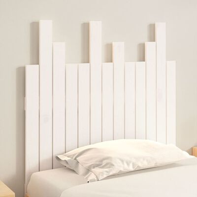 vidaXL Stensko posteljno vzglavje belo 82,5x3x80 cm trdna borovina