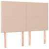 vidaXL Vzglavje postelje Cappuccino 144x5x118/128 cm umetno usnje