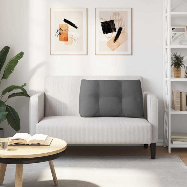 vidaXL Poglavni vzglavnik Temno siva 80 x 24 x 50 cm blago