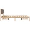vidaXL Konstrukcija postelje Taupe 120 x 190 cm Masivno borovo les