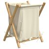 vidaXL Ko&scaron;ara za perilo krem bela 45x55x63,5 cm bambus