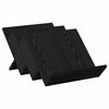 vidaXL Regal za revije s polico Črna Orehovina 53 x 40 x 28,5 cm