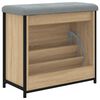 vidaXL Klop za čevlje s preklopnim predalom sonoma hrast 62x32x56 cm