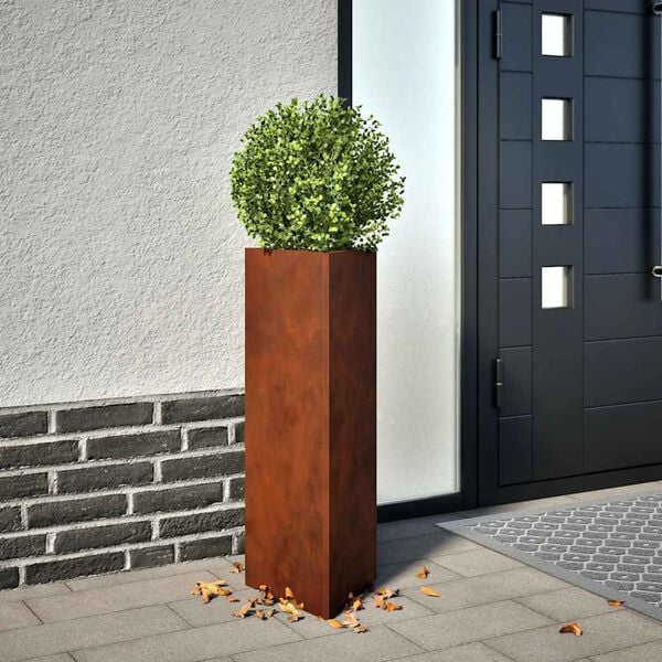 vidaXL Garden Planters 2 kosa Trikotni Vremensko odporno jeklo