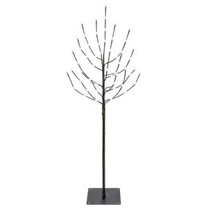 vidaXL LED božično drevesce Črna 120 cm Jeklo 100 LED