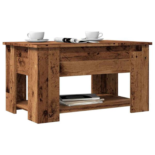 vidaXL Kava miza Old Wood 79x49x41 cm Inženirski les