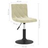 vidaXL Barski stolček krem žamet