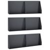 vidaXL Zadrževanje stene 6 kos 60 x 12 x 30 cm Jeklo Antracit