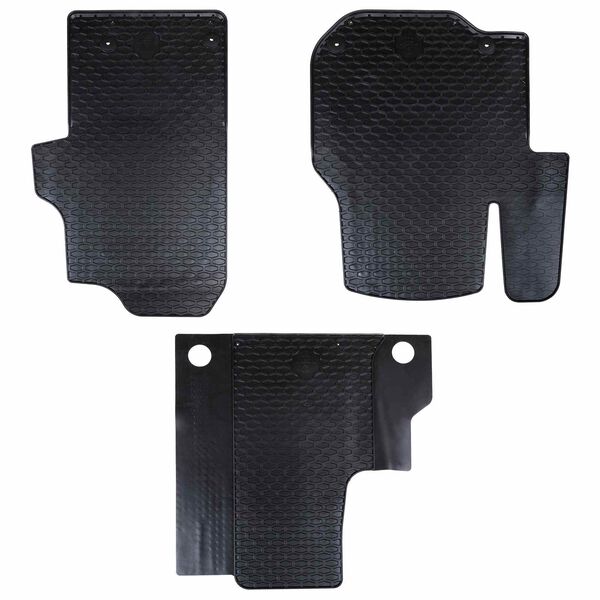 vidaXL Avto preproga 3 pcs Črna VW CRAFTER , TGE TPE