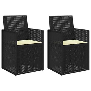 vidaXL Vrtni jedilni stoli 2 pcs Antracit in krem PP