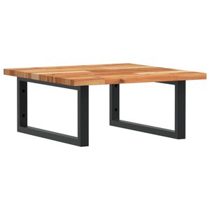 vidaXL Stenska polica za umivalnik jeklo in trden akacijev les