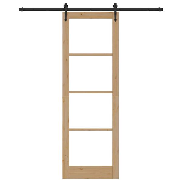 vidaXL Drsna vrata Naravna in črna 78 x 232 cm