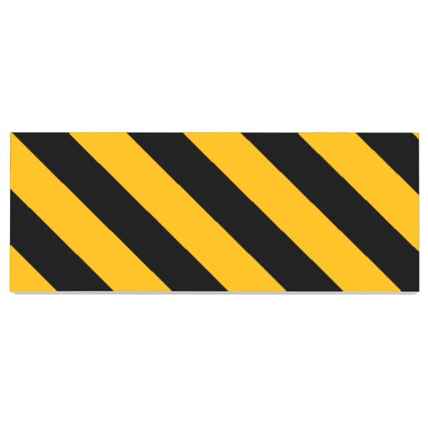 vidaXL Stenska za&scaron;čita 6 kosov rumena in črna 50x10x2 cm EVA pena