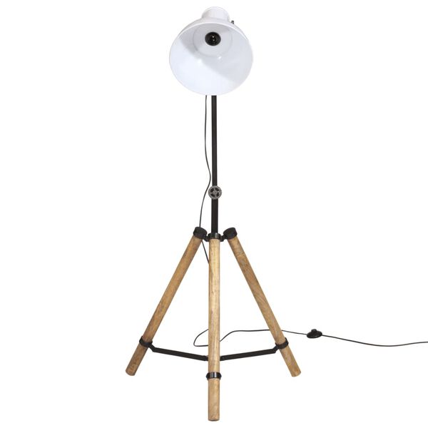 vidaXL Stoječa svetilka 25 W bela 75x75x90-150 cm E27