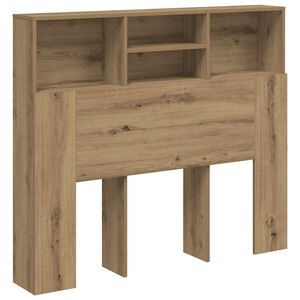 vidaXL Vzglavna omarica artisan hrast 120x19x103,5 cm inženirski les