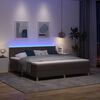 vidaXL LED Box Spring Postelja z LED Temno rjava 180 x 200 cm blago