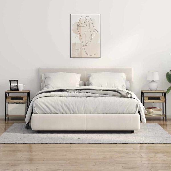 vidaXL Nočna omarica Sonoma hrast 38 x 30 x 48 cm Konstruiran les