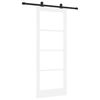 vidaXL Drsna vrata ORKDAL Bela 83 x 211 cm Trden borov les in steklo