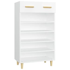 vidaXL Omarica za čevlje bela 60x35x105 cm konstruiran les