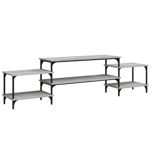 vidaXL TV omarica siva sonoma 197x35x52 cm inženirski les