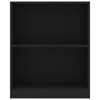 vidaXL Knjižna omara črna 60x24x76 cm konstruiran les