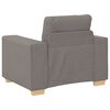vidaXL Kavč 3 pcs Taupe 221 x 80 x 80 cm Me&scaron;anica lanenega blaga