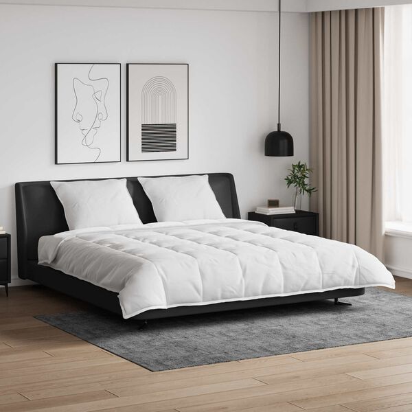 vidaXL Komplet odej z blazino 3 pcs Bela Perje