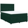 vidaXL Box spring postelja z vzmetnico temno zelen 140x190 cm žamet