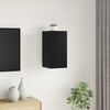 vidaXL Stenski TV kabinet Črna Orehovina 30,5 x 30 x 60 cm