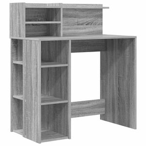 vidaXL Miza Siva Sonoma Inženirski les 90 x 48 x 101,5 cm