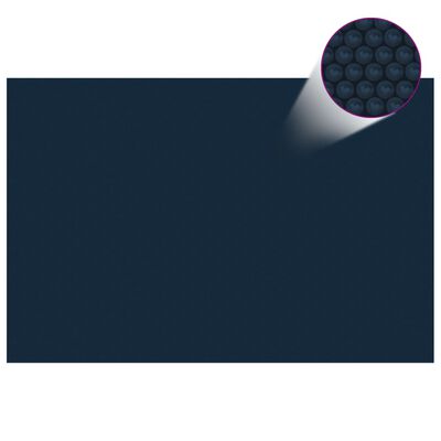 vidaXL Plavajoča PE solarna folija za bazen 300x200 cm črna in modra
