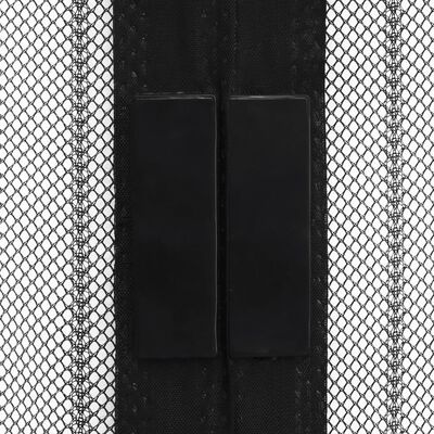 vidaXL Zavesa proti mrčesu 2 kosa z magnetnimi bloki črna 220x110 cm