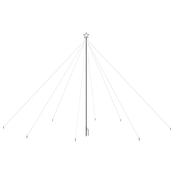 vidaXL LED božično drevo notranje/zunanja 800 LED modra 5 m