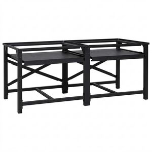 vidaXL Pedestal za pralni stroj 2 kos Črna 120 x 56 x 52 cm Jeklo