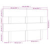 vidaXL Posteljno vzglavje belo 124x3x81 cm trdna borovina