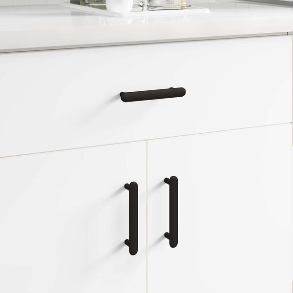 vidaXL Ročaj za omaro 2 pcs Črna 121 x 16.6 x 28.3 mm elezo
