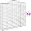 vidaXL Obokane gabion ko&scaron;are 8 kosi 200x50x180/200 cm pocinkano železo